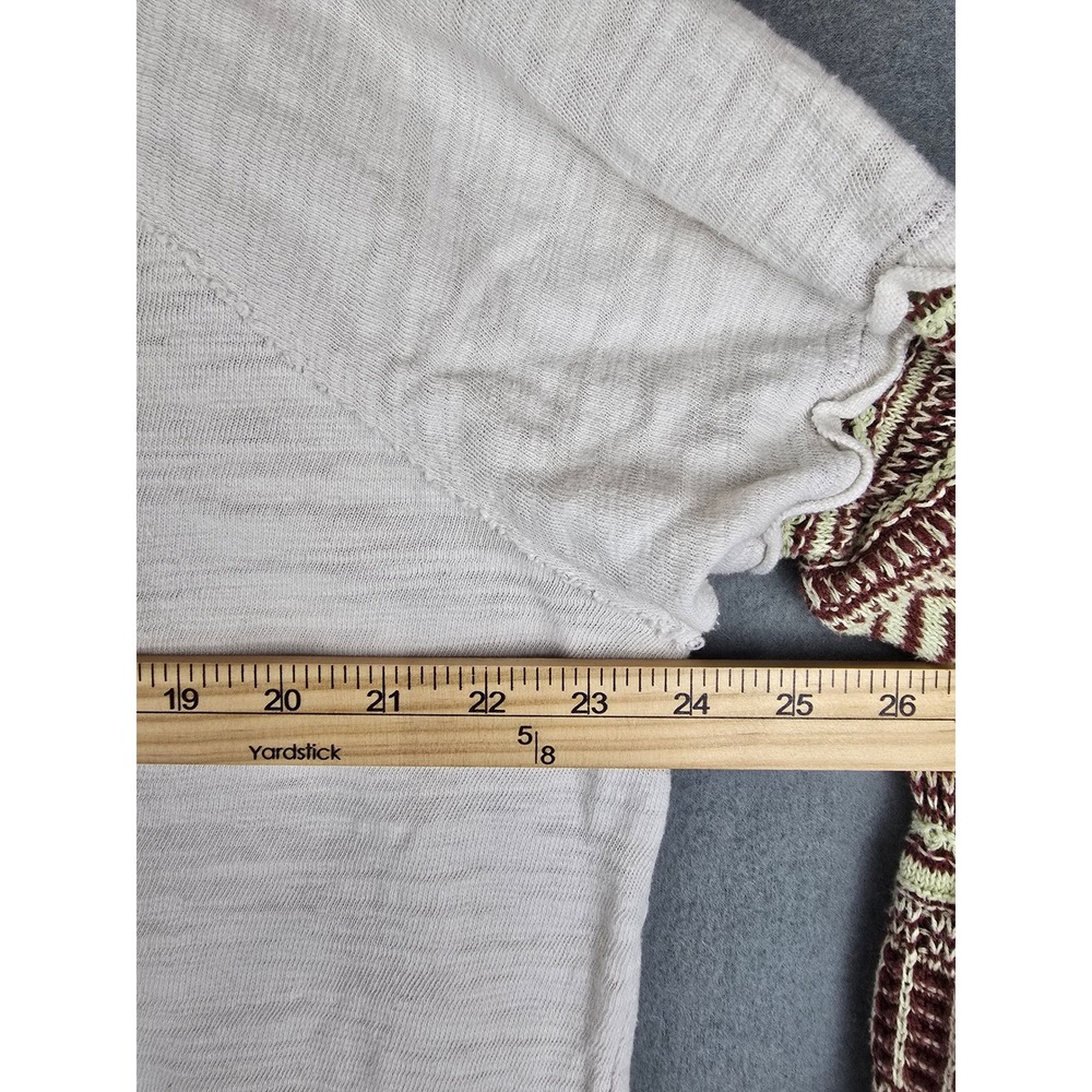 Free People Jordan Mix Knit Tee in Fun Time Women's Small Boho Couture Colorful - Picture 4 of 8